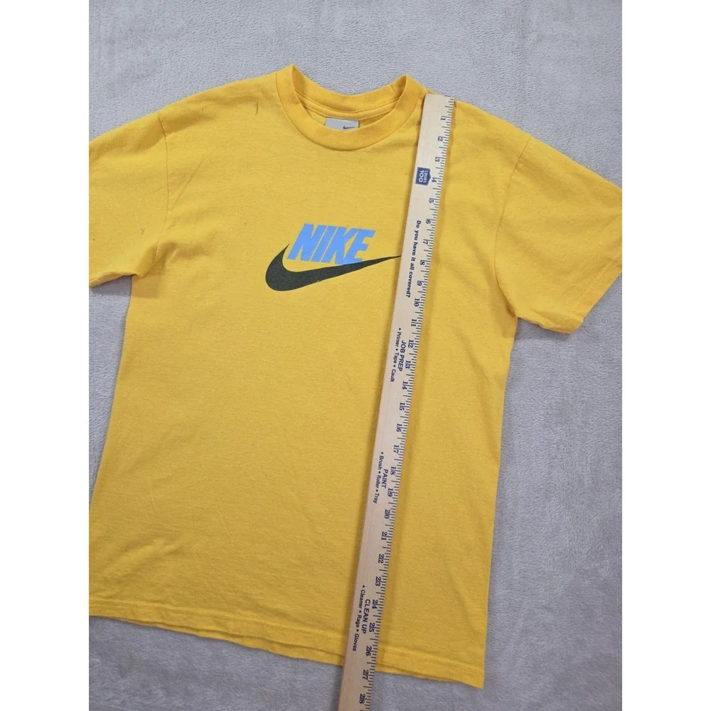 Vintage Nike Shirt Mens Small‎ Yellow Short Sleeve Spell Out Swoosh